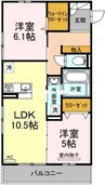 ルシエール 2LDKの間取り