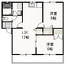 ヴェッセル　A 2LDKの間取り