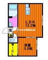 スカイメゾン 1LDKの間取り