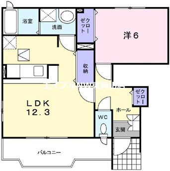 間取図 イースト・ユニゾン