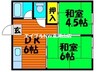 第三昌楽荘 2DKの間取り