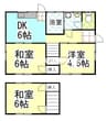 西川原戸建 3DKの間取り