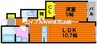 アンブル 1LDKの間取り