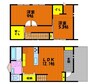 中区関戸建　北棟 2LDKの間取り