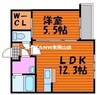 グランカーサ平井　伍番館 1LDKの間取り