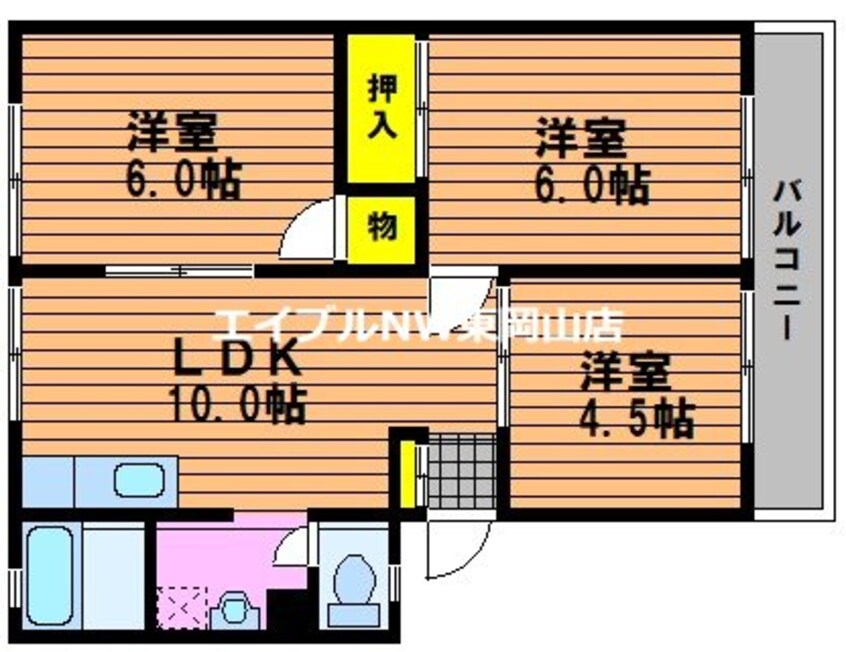 間取図 サンヴィレッジ桜B