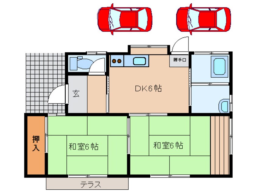 間取図 中村様貸家(門前2)Ｂ