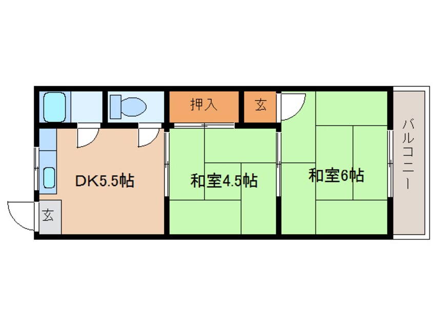 間取図 コーポ元町