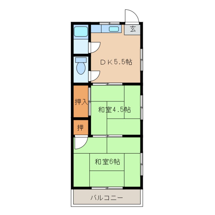 間取図 コーポ元町