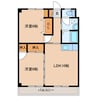 ビルドM 2LDKの間取り