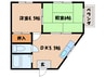 みなみハイツ 2DKの間取り
