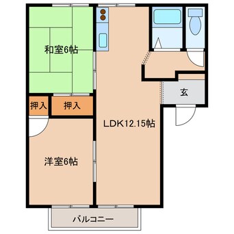 間取図 ビレッジＦ２番館