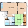 メゾンフルフルⅡ 2LDKの間取り