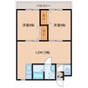 セルリアンビレッジハイツ 2LDKの間取り