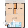 セルリアンビレッジハイツ 2LDKの間取り