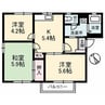 カーサ横山 3Kの間取り