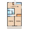 水晶山レジデンス 2LDKの間取り