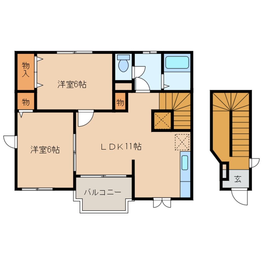 間取図 メゾンアルカンシェルＢ