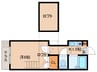 大竹パートⅡ 1Kの間取り