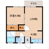 中津コーポ 1LDKの間取り