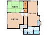 メゾン由宇 2DKの間取り