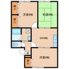 ヴィラハイフォーレ 3DKの間取り