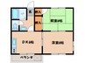 ラヴィオン 2DKの間取り