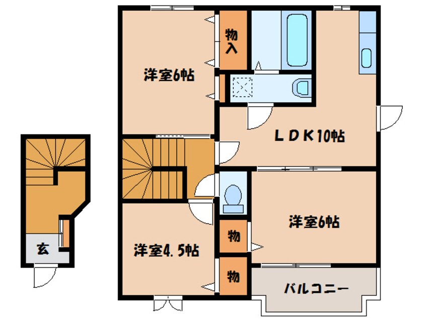 間取図 ソレアード・エムズⅡ番館