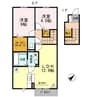 セピアコートＳ 2LDKの間取り