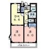 グレイスフルガーデン 2DKの間取り
