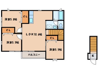 間取図 シャーメゾン河野　PEACE