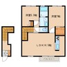ヴィラ泉　西棟 2LDKの間取り