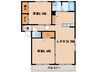 ヴィラ・浪の浦 2LDKの間取り