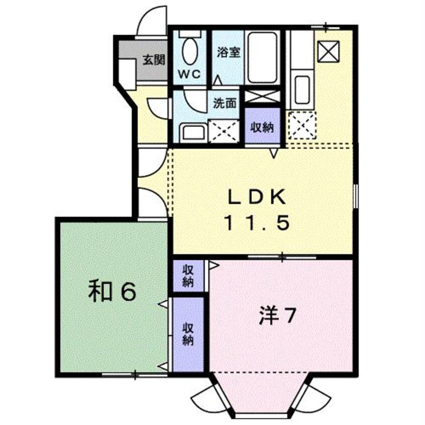 間取図 ラコート・フジＢ