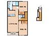 クレシア２ 2LDKの間取り