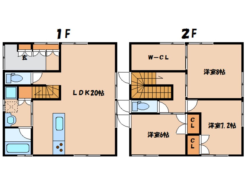 間取図 岡本貸家