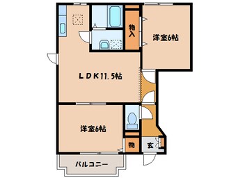 間取図 カサ・ブランカＡ棟