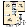 ヴィラ泉　東棟 2LDKの間取り