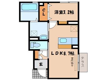間取図 Ｄ-ｒｏｏｍ岩国
