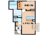 Ｄ-ｒｏｏｍ岩国 1LDKの間取り