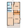 ティアラパレス 2LDKの間取り
