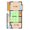 白木様貸家 2DKの間取り
