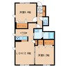 リラフォートｆ 2LDKの間取り