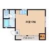 中津参番館A棟 1Rの間取り