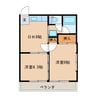 コーポ杉本Ａ 2DKの間取り