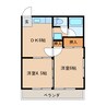 コーポ杉本Ａ 2DKの間取り