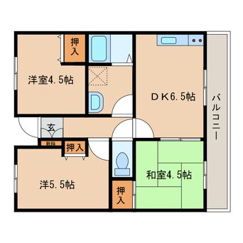 間取図 グリーンヴィレッジ和木