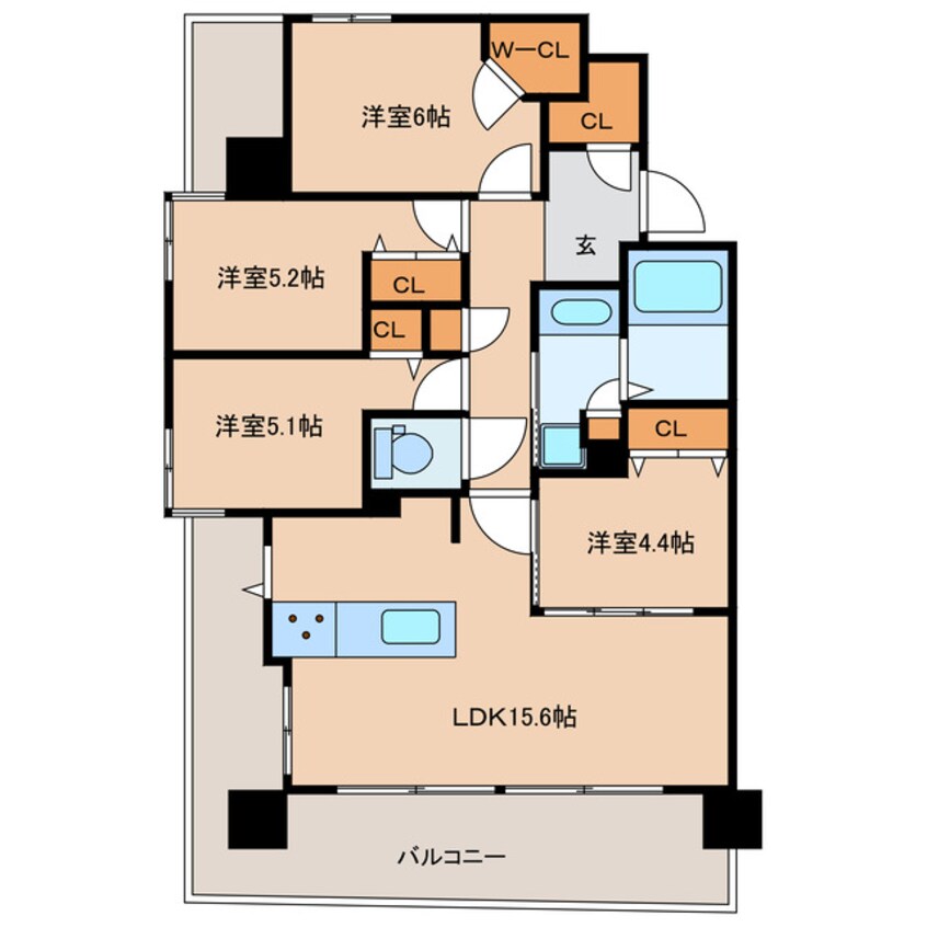 間取図 フローレンス岩国駅前