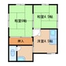 宇佐川アパート 2DKの間取り