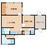 米岡様貸家 2LDKの間取り